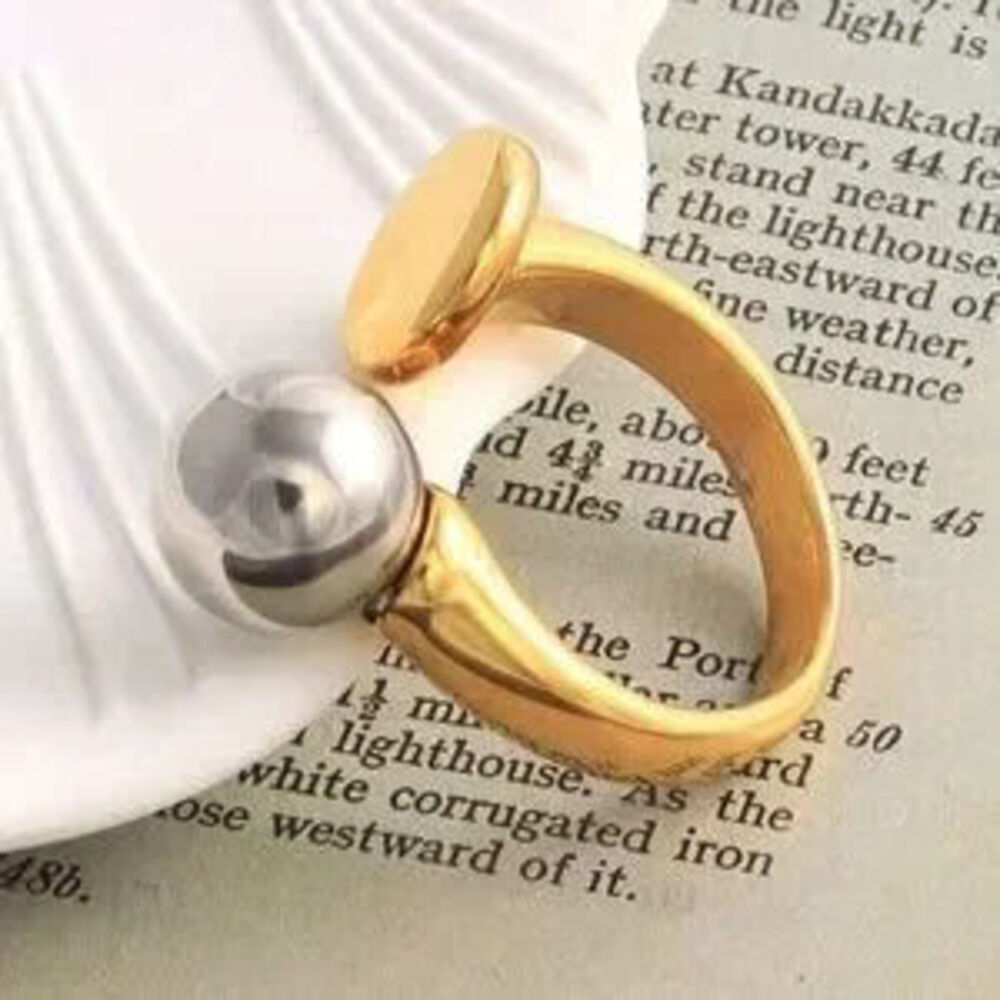 Classic Gold Tone Stainless Steel Ring - Picture 1 of 4